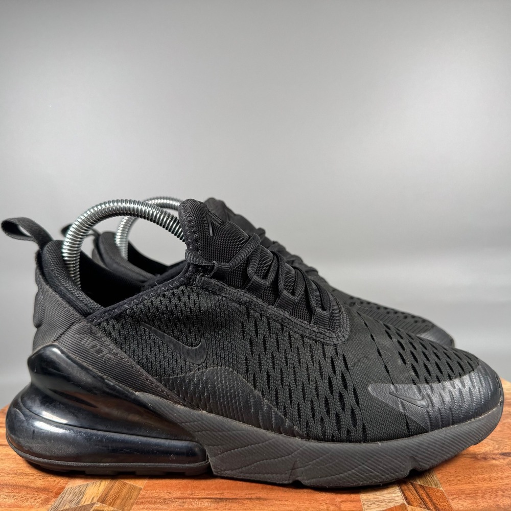 Nike Air Max 270 Triple Black Women 7.5 Youth 6Y Sneakers BQ5776-001